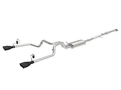 AFE Vulcan Series 3 to 2.50-Inch Dual Exhaust System with Black Tips; Rear Exit (19-23 2.7L Sierra 1500)