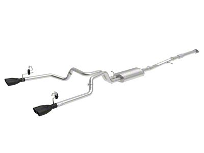 AFE Vulcan Series 3 to 2.50-Inch Dual Exhaust System with Black Tips; Rear Exit (19-24 2.7L Sierra 1500)