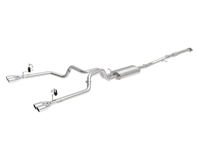 AFE Vulcan Series 3 to 2.50-Inch Dual Exhaust System with Polished Tips; Rear Exit (19-24 2.7L Sierra 1500)