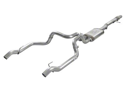 AFE Vulcan Series 4 to 3-Inch Dual Exhaust System; Rear Exit (19-24 6.2L Sierra 1500 w/ Factory Dual Exhaust)