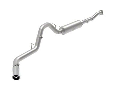 AFE Apollo GT Series 4-Inch Single Exhaust System with Polished Tip; Side Exit (20-23 6.6L Gas Sierra 2500 HD)
