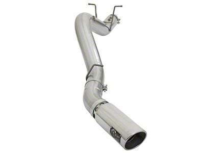 AFE ATLAS 5-Inch DPF-Back Single Exhaust System with Polished Tip; Side Exit (17-19 6.6L Duramax Sierra 2500 HD)