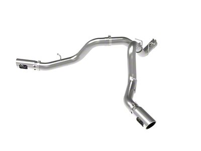 AFE Large Bore-HD 4-Inch DPF-Back Dual Exhaust System with Polished Tips; Side Exit (20-24 6.6L Duramax Sierra 2500 HD)