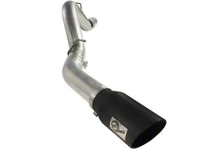 AFE Large Bore-HD 5-Inch DPF-Back Single Exhaust System with Black Tip; Side Exit (11-16 6.6L Duramax Sierra 2500 HD)