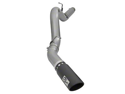 AFE Large Bore-HD 5-Inch DPF-Back Single Exhaust System with Black Tip; Side Exit (2016 6.6L Duramax Sierra 2500 HD)