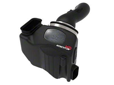 AFE Momentum HD Cold Air Intake with Pro 10R Oiled Filter; Black (20-25 6.6L Duramax Sierra 2500 HD)