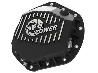 AFE Pro Series Rear Differential Cover with Machined Fins; Black (07-19 Sierra 2500 HD)