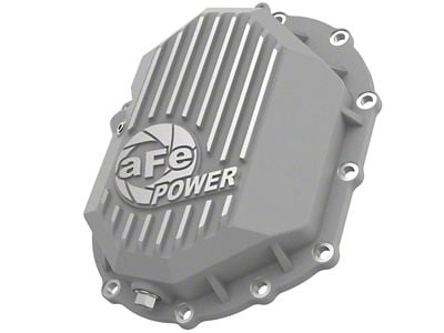 AFE Street Series Front Differential Cover with Machined Fins; Raw (11-19 6.0L Sierra 2500 HD; 11-24 6.6L Duramax Sierra 2500 HD)
