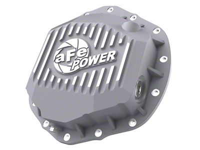 AFE Street Series Rear Differential Cover with Machined Fins; Raw (20-24 Sierra 2500 HD)