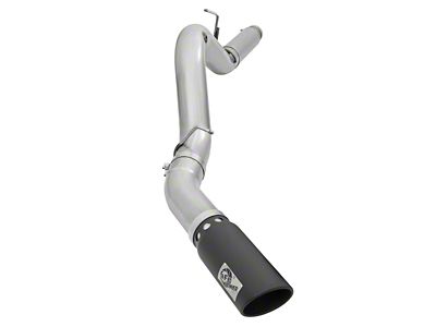 AFE ATLAS 5-Inch DPF-Back Single Exhaust System with Black Tip; Side Exit (2016 6.6L Duramax Sierra 3500 HD)