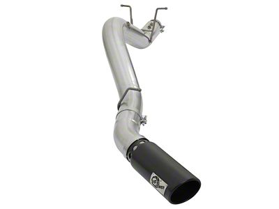 AFE ATLAS 5-Inch DPF-Back Single Exhaust System with Black Tip; Side Exit (17-19 6.6L Duramax Sierra 3500 HD)