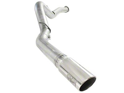 AFE ATLAS 5-Inch DPF-Back Single Exhaust System with Polished Tip; Side Exit (07-10 6.6L Duramax Sierra 3500 HD)