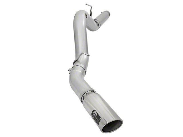 AFE ATLAS 5-Inch DPF-Back Single Exhaust System with Polished Tip; Side Exit (2016 6.6L Duramax Sierra 3500 HD)