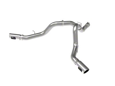 AFE Large Bore-HD 4-Inch DPF-Back Dual Exhaust System with Polished Tips; Side Exit (20-24 6.6L Duramax Sierra 3500 HD)
