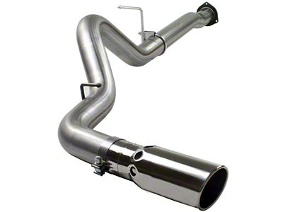 AFE Large Bore-HD 4-Inch DPF-Back Single Exhaust System with Polished Tip; Side Exit (07-10 6.6L Duramax Sierra 3500 HD)