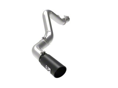 AFE Large Bore-HD 5-Inch DPF-Back Single Exhaust System with Black Tip; Side Exit (20-24 6.6L Duramax Sierra 3500 HD)