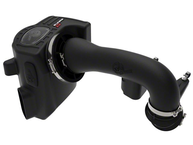 AFE Momentum GT Cold Air Intake with Pro 5R Oiled Filter; Black (20-24 6.6L Gas Sierra 3500 HD)