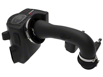 AFE Momentum GT Cold Air Intake with Pro DRY S Filter; Black (20-24 6.6L Gas Sierra 3500 HD)
