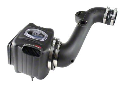 AFE Momentum HD Cold Air Intake with Pro 10R Oiled Filter; Black (11-16 6.6L Duramax Sierra 3500 HD)