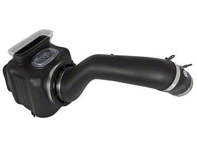 AFE Momentum HD Cold Air Intake with Pro 10R Oiled Filter; Black (17-19 6.6L Duramax Sierra 3500 HD)