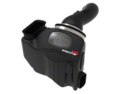 AFE Momentum HD Cold Air Intake with Pro DRY S Filter; Black (20-24 6.6L Duramax Sierra 3500 HD)