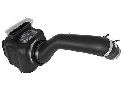 AFE Momentum HD Cold Air Intake with Pro DRY S Filter; Black (17-19 6.6L Duramax Sierra 3500 HD)