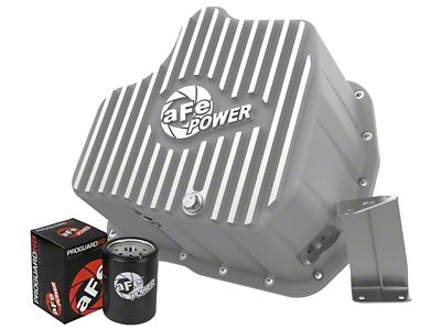AFE Street Series Extra Deep Engine Oil Pan with Machined Fins; Raw (07-10 6.6L Duramax Sierra 3500 HD)