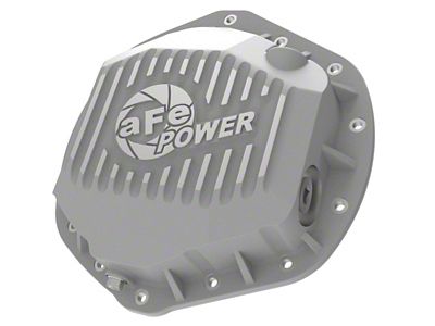 AFE Street Series Rear Differential Cover with Machined Fins; Raw (07-19 Sierra 3500 HD)