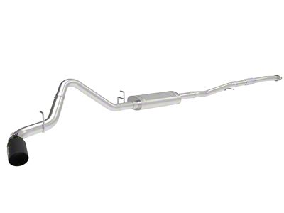 AFE Apollo GT Series Single Exhaust System with Black Tip; Side Exit (19-25 2.7L Silverado 1500)