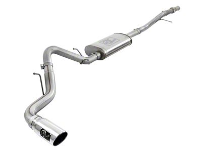 AFE Apollo GT Series Single Exhaust System with Polished Tip; Side Exit (19-25 4.3L Silverado 1500)