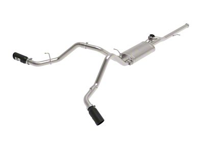 AFE Gemini XV 3-Inch Dual Exhaust System with Black Tips; Side Exit (14-18 5.3L Silverado 1500)