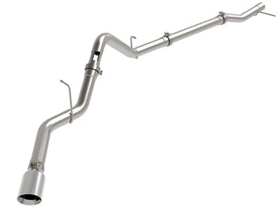 AFE Large Bore-HD 3-Inch DPF-Back Single Exhaust System with Polished Tip; Side Exit (23-25 3.0L Duramax Silverado 1500)