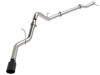 AFE Large Bore-HD 3-Inch DPF-Back Single Exhaust System with Black Tip; Side Exit (23-25 3.0L Duramax Silverado 1500)