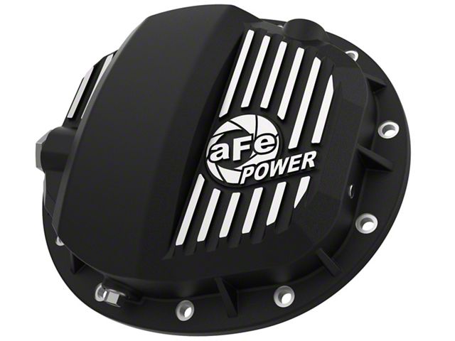 AFE Pro Series Rear Differential Cover with Machined Fins; Black; GMCH 9.5-12 (19-24 Silverado 1500)