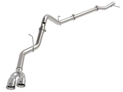 AFE Rebel XD Series 3-Inch DPF-Back Single Exhaust System with Polished Tips; Side Exit (23-25 3.0L Duramax Silverado 1500)
