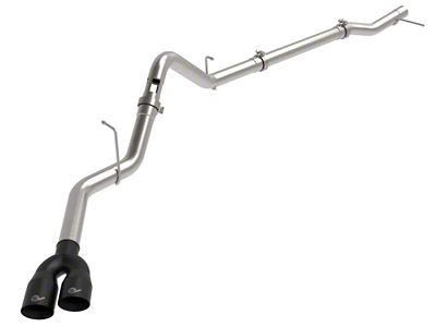 AFE Rebel XD Series 3-Inch DPF-Back Single Exhaust System with Black Tips; Side Exit (23-25 3.0L Duramax Silverado 1500)