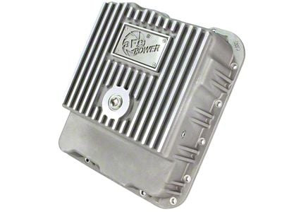 AFE Street Series Transmission Pan with Machined Fins; Raw (99-13 V8 Silverado 1500)