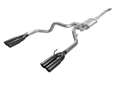AFE Vulcan Series 3-Inch Dual Exhaust System with Black Tips; Rear Exit (19-25 5.3L Silverado 1500 w/ Factory Dual Exhaust)