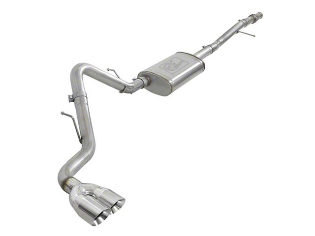 AFE Vulcan Series 3-Inch Single Exhaust System with Polished Tips; Side Exit (19-24 4.3L Silverado 1500)