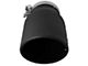 AFE MACH Force-XP 409 Stainless Steel Exhaust Tip; 7-Inch; Black; Driver Side (Fits 5-Inch Tailpipe)