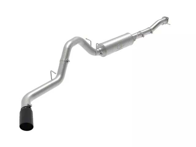 AFE Apollo GT Series 4-Inch Single Exhaust System with Black Tip; Side Exit (20-24 6.6L Gas Silverado 2500 HD)
