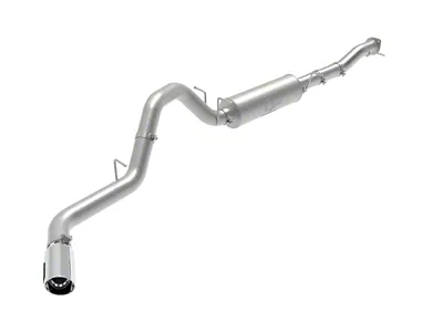 AFE Apollo GT Series 4-Inch Single Exhaust System with Polished Tip; Side Exit (20-24 6.6L Gas Silverado 2500 HD)