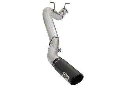AFE ATLAS 5-Inch DPF-Back Single Exhaust System with Black Tip; Side Exit (17-19 6.6L Duramax Silverado 2500 HD)