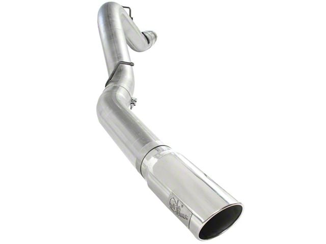 AFE ATLAS 5-Inch DPF-Back Single Exhaust System with Polished Tip; Side Exit (11-16 6.6L Duramax Silverado 2500 HD)