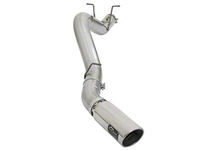 AFE ATLAS 5-Inch DPF-Back Single Exhaust System with Polished Tip; Side Exit (17-19 6.6L Duramax Silverado 2500 HD)