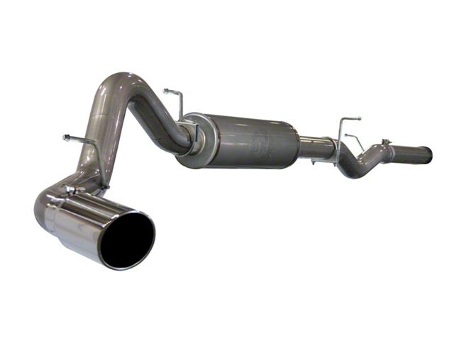 AFE Large Bore-HD 4-Inch Single Exhaust System with Polished Tip; Side Exit (2007 6.6L Duramax Silverado 2500 HD)