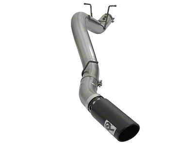 AFE Large Bore-HD 5-Inch DPF-Back Single Exhaust System with Black Tip; Side Exit (17-19 6.6L Duramax Silverado 2500 HD)