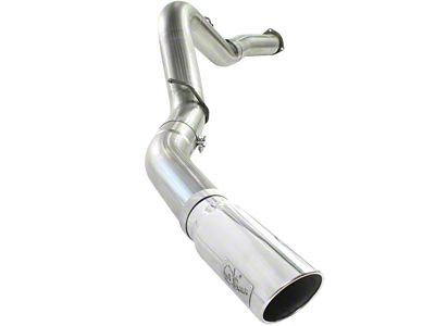 AFE Large Bore-HD 5-Inch DPF-Back Single Exhaust System with Polished Tip; Side Exit (07-10 6.6L Duramax Silverado 2500 HD)
