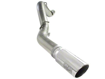 AFE Large Bore-HD 5-Inch DPF-Back Single Exhaust System with Polished Tip; Side Exit (11-16 6.6L Duramax Silverado 2500 HD)