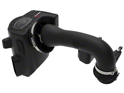 AFE Momentum GT Cold Air Intake with Pro 5R Oiled Filter; Black (20-24 6.6L Gas Silverado 2500 HD)